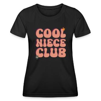 Cool nieces club family fun for niece - Women's Functional T-Shirt - black - Front - AI Model Female 172 light (172cm)