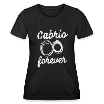 Cabrio toujours grand dicton cabriolet conduite - T-shirt sport Femme - noir - Devant - AI Model Female 172 light (172cm)
