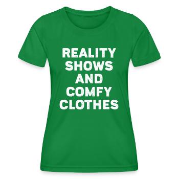 Émissions de téléréalité et vêtements confortables - T-shirt sport Femme - vert - Devant - AI Model Female 172 dark (172cm)