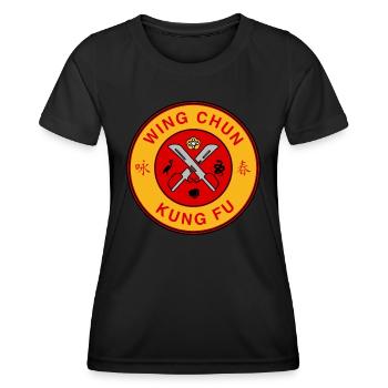 Wing Chun Logo Martial Arts Kung Fu Gym Symbol - Women's Functional T-Shirt - black - Front - AI Model Female 172 light (172cm)