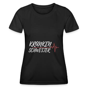 krankenschwester pflege beruf spruch geschenk - Frauen Funktions-T-Shirt - Schwarz - Vorne - AI Model Female 172 light (172cm)