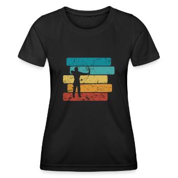 Tir à l'arc et flèches - T-shirt sport Femme - noir - Devant - AI Model Female 172 light (172cm)