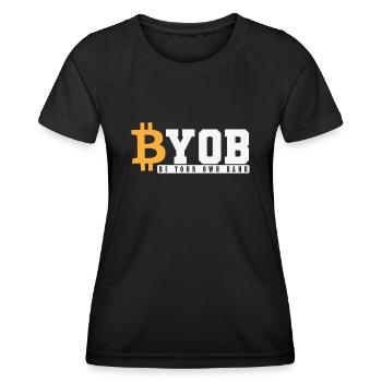 Be your own Bank Bitcoin Wallet - Women's Functional T-Shirt - black - Front - AI Model Female 172 light (172cm)