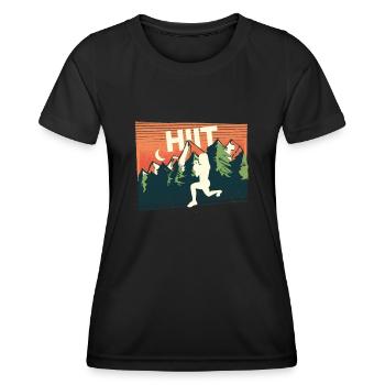 HIIT Fitness Frau - Frauen Funktions-T-Shirt - Schwarz - Vorne - AI Model Female 172 light (172cm)