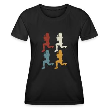 Retro HIIT - Frauen Funktions-T-Shirt - Schwarz - Vorne - AI Model Female 172 light (172cm)