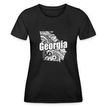 Géorgie États-Unis Amérique État - T-shirt sport Femme - noir - Devant - AI Model Female 172 light (172cm)