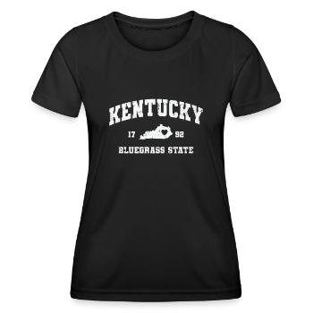 Kentucky 1792 Bluegrass State USA Amerika - Frauen Funktions-T-Shirt - Schwarz - Vorne - AI Model Female 172 light (172cm)
