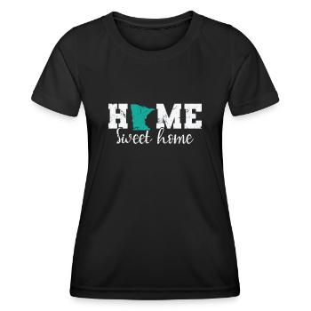 Minnesota Home sweet Home USA Amerika - Frauen Funktions-T-Shirt - Schwarz - Vorne - AI Model Female 172 light (172cm)