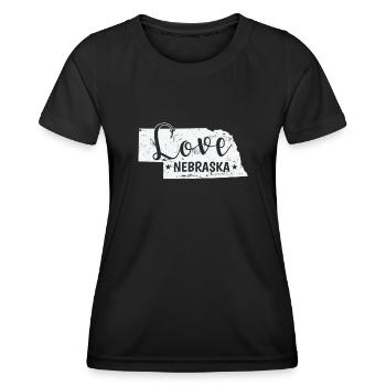 Nebraska Love USA America - Women's Functional T-Shirt - black - Front - AI Model Female 172 light (172cm)