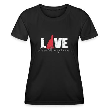 New Hampshire Love New Hamsphire États-Unis - T-shirt sport Femme - noir - Devant - AI Model Female 172 light (172cm)