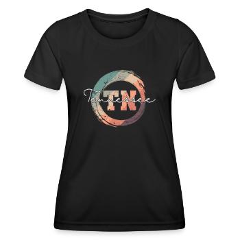 Tennessee TN letter USA America - Women's Functional T-Shirt - black - Front - AI Model Female 172 light (172cm)
