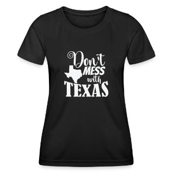 Don't Mess with Texas USA Amerika - Frauen Funktions-T-Shirt - Schwarz - Vorne - AI Model Female 172 light (172cm)