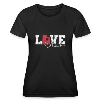 Utah Love USA America State - Women's Functional T-Shirt - black - Front - AI Model Female 172 light (172cm)