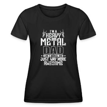 I'm a Heavy Metal Dad awesome Musik Band - Frauen Funktions-T-Shirt - Schwarz - Vorne - AI Model Female 172 light (172cm)