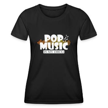Pop Music is my Drug R'n'B Singer Stars - Women's Functional T-Shirt - black - Front - AI Model Female 172 light (172cm)