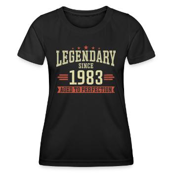 Legendär seit 1983 - Frauen Funktions-T-Shirt - Schwarz - Vorne - AI Model Female 172 light (172cm)
