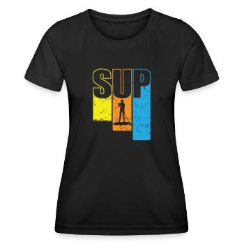 SUP Sports nautiques Stand up Paddle Sun - T-shirt sport Femme - noir - Devant - AI Model Female 172 light (172cm)