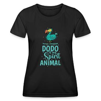 Dodo is my Spirit Animal Vogel aus Mauritius - Frauen Funktions-T-Shirt - Schwarz - Vorne - AI Model Female 172 light (172cm)