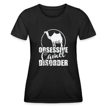 Trouble obsessionnel du chameau dromadaire - T-shirt sport Femme - noir - Devant - AI Model Female 172 light (172cm)