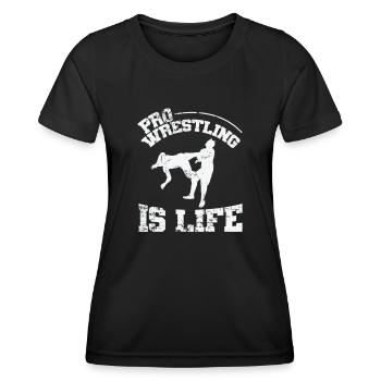 Pro Wrestling is Life Show - Frauen Funktions-T-Shirt - Schwarz - Vorne - AI Model Female 172 light (172cm)