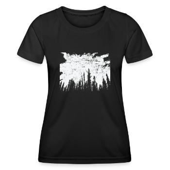 Wald in der Nacht Natur Blätter Umwelt - Frauen Funktions-T-Shirt - Schwarz - Vorne - AI Model Female 172 light (172cm)