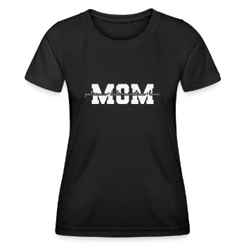 Mom patience Determination Love Muttertag Mami - Frauen Funktions-T-Shirt - Schwarz - Vorne - AI Model Female 172 light (172cm)