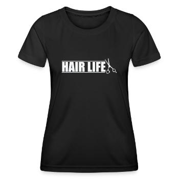 Hair Life Hairdresser Profession Hair - Women's Functional T-Shirt - black - Front - AI Model Female 172 light (172cm)