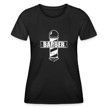 Barber Beruf Haarschnitt Friseur - Frauen Funktions-T-Shirt - Schwarz - Vorne - AI Model Female 172 light (172cm)