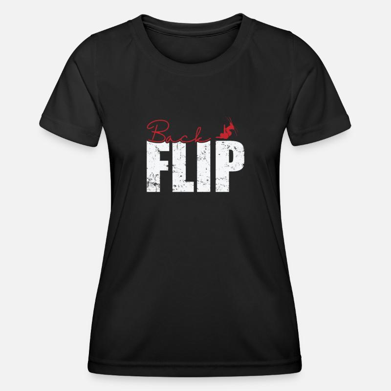 Backflip Skiing - Women's Functional T-Shirt - black
