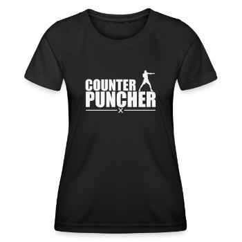 Counter Puncher Boxen - Frauen Funktions-T-Shirt - Schwarz - Vorne - AI Model Female 172 light (172cm)