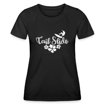 Tail Slide Surfing - Frauen Funktions-T-Shirt - Schwarz - Vorne - AI Model Female 172 light (172cm)
