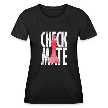 Échecs et échec et mat - T-shirt sport Femme - noir - Devant - AI Model Female 172 light (172cm)