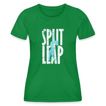 Split Leap Ballet - Women's Functional T-Shirt - kelly green - Front - AI Model Female 172 dark (172cm)