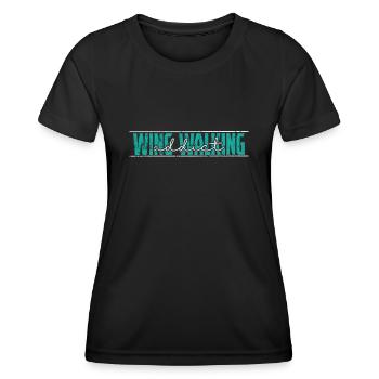 Accro à l’aile Walker Hobby - T-shirt sport Femme - noir - Devant - AI Model Female 172 light (172cm)