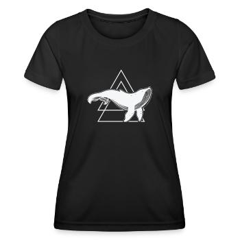 Blauwal Meeresbewohner - Frauen Funktions-T-Shirt - Schwarz - Vorne - AI Model Female 172 light (172cm)