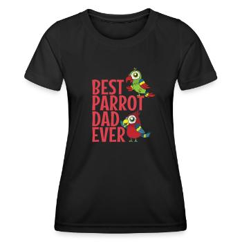 Meilleur perroquet papa jamais Animal Bird - T-shirt sport Femme - noir - Devant - AI Model Female 172 light (172cm)