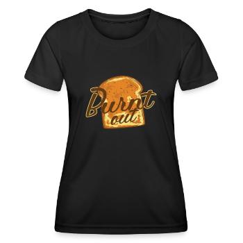 Burnt out Brot Bäcker Backware - Frauen Funktions-T-Shirt - Schwarz - Vorne - AI Model Female 172 light (172cm)