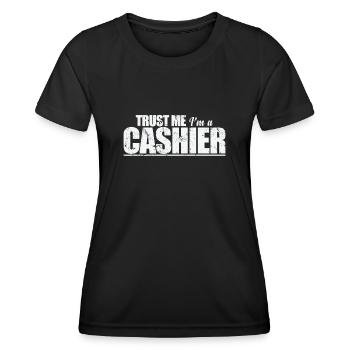 Trust Me I'm a Cashier Supermarket Seller - Women's Functional T-Shirt - black - Front - AI Model Female 172 light (172cm)