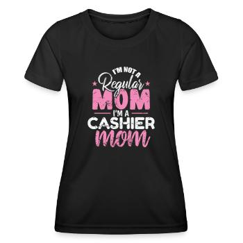 I'm not a Regular Mom I'm a Cashier Mom - Frauen Funktions-T-Shirt - Schwarz - Vorne - AI Model Female 172 light (172cm)