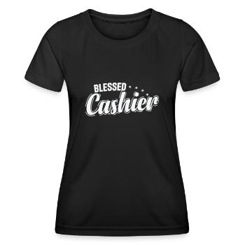 Bless Cashier Verkäufer Supermarkt - Frauen Funktions-T-Shirt - Schwarz - Vorne - AI Model Female 172 light (172cm)