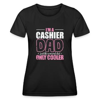 I'm a cool Cashier Dad Beruf Verkäufer - Frauen Funktions-T-Shirt - Schwarz - Vorne - AI Model Female 172 light (172cm)