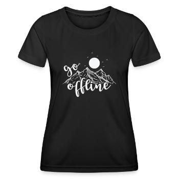 Aller hors ligne Randonnée Nature - T-shirt sport Femme - noir - Devant - AI Model Female 172 light (172cm)