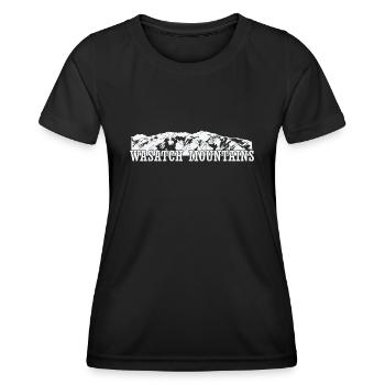 Wasatch Mountains, Rocky Mountains, Utah - Women's Functional T-Shirt - black - Front - AI Model Female 172 light (172cm)
