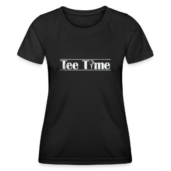 Tee Time Break Golf - Women's Functional T-Shirt - black - Front - AI Model Female 172 light (172cm)