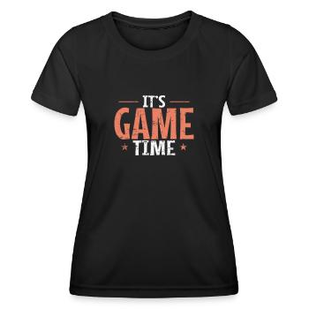 It's Game Time zocken spielen PC Konsole - Frauen Funktions-T-Shirt - Schwarz - Vorne - AI Model Female 172 light (172cm)