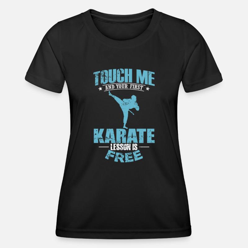 Touch Me and your 1st Karate Lesson is Free - Women's Functional T-Shirt - black