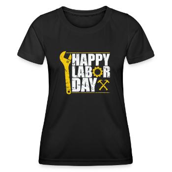Bonne fête du Travail Meilleur lundi - T-shirt sport Femme - noir - Devant - AI Model Female 172 light (172cm)
