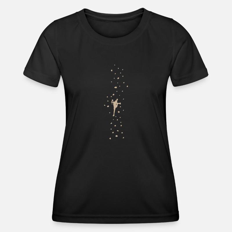 Climbing wall bouldering - Women's Functional T-Shirt - black