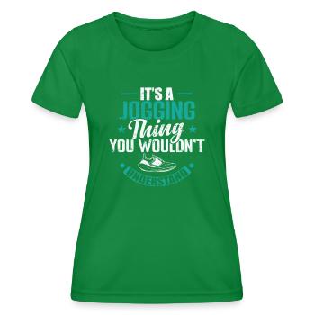 C’est un jogging que vous ne comprendriez pas - T-shirt sport Femme - vert - Devant - AI Model Female 172 dark (172cm)