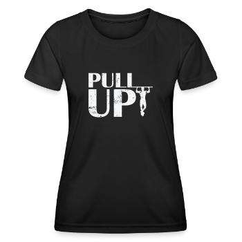 Pull Up Calisthenics Fitness - Women's Functional T-Shirt - black - Front - AI Model Female 172 light (172cm)